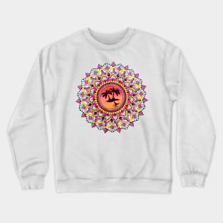 Sunset Island Mandala Crewneck Sweatshirt